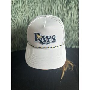 Tampa Bay Rays Adjustable Strap Mens Baseball Cap Hat White Melon Wear‎